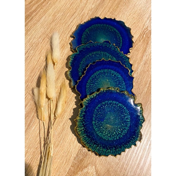 Resin Coaster / Tatakan Gelas Resin / Souvenir