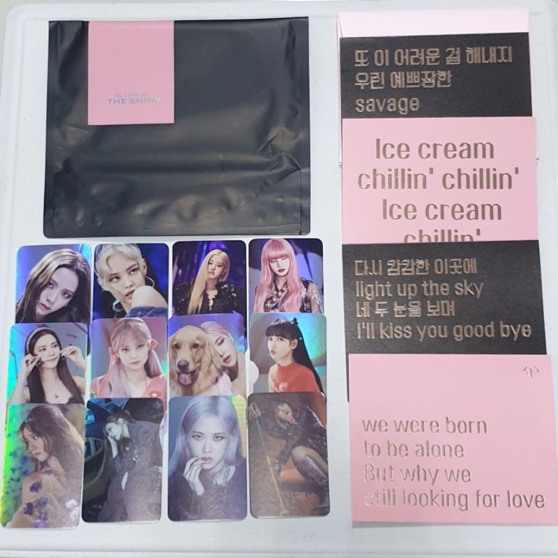 BLACKPINK MD [THE SHOW] BLACKPINK LYRIC CARDS + PHOTOCARD SET