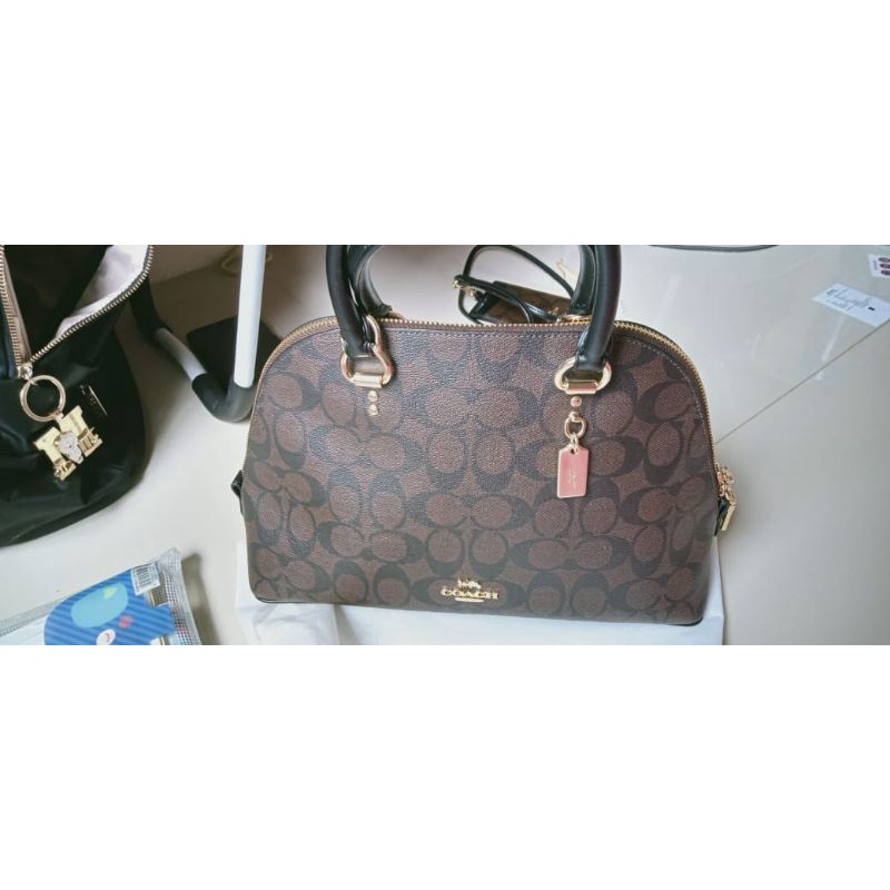 COACH ORIGINAL SIGNATURE SATCHEL BROWN BLACK