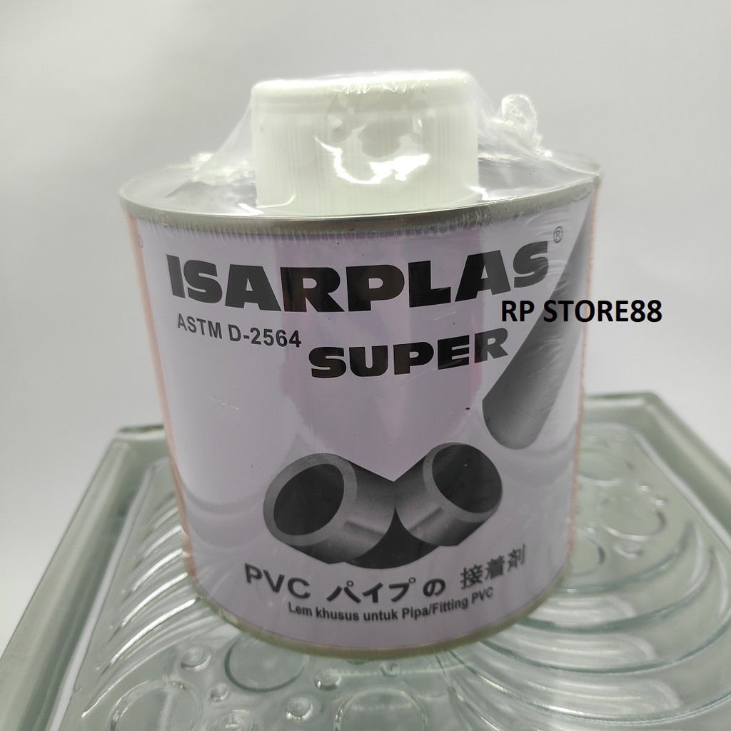 

LEM ISARPLAS 400GR-LEM PIPA PVC - LEM ISARPLAS KUAS KALENG -LEM PRALON
