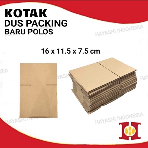 Kardus Packing Box Kotak Dus Karton Bungkus Kemasan Baru Polos - 20pc