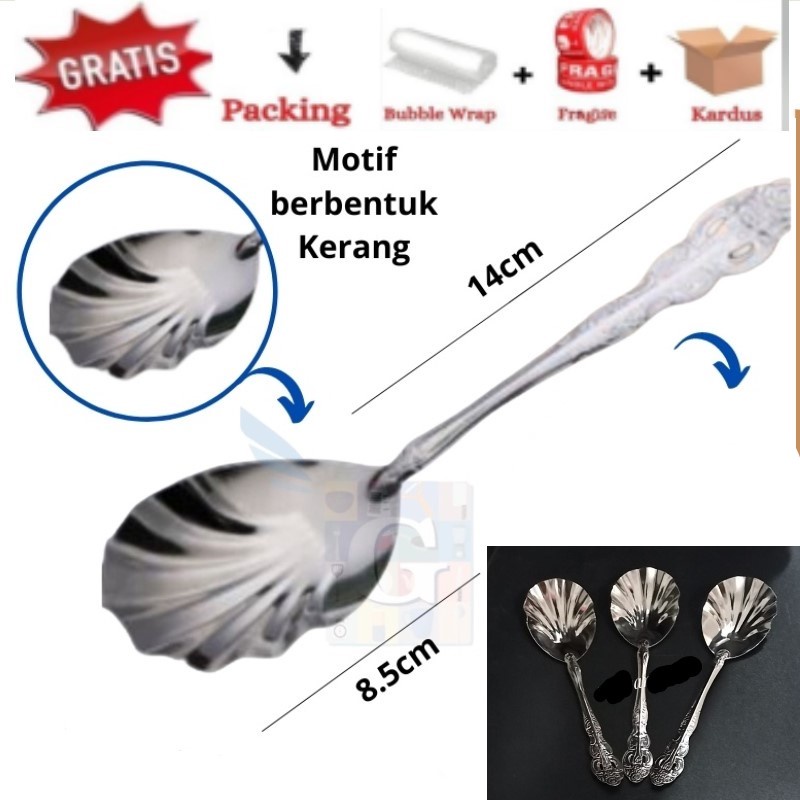 Centong Sayur Model Kerang Wayang Stainless Steel