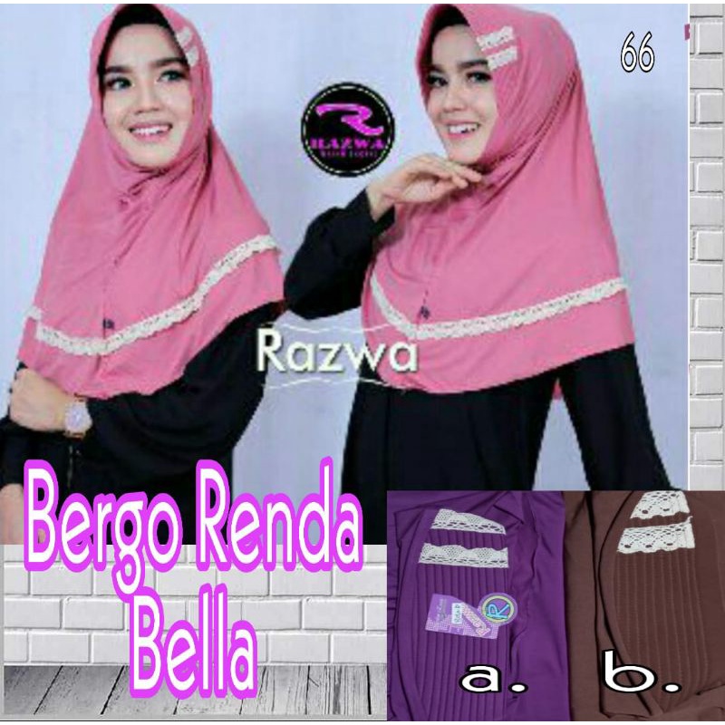 PROMO Bergo Renda Bella / Sagitarius / KCB Plat / KCB Serut Jersey Super by Razwa
