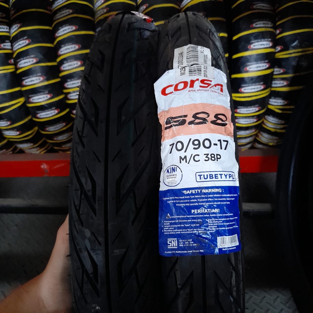 Ban motor bebek Corsa S88 70 90 17 tubetype bukan tubeless