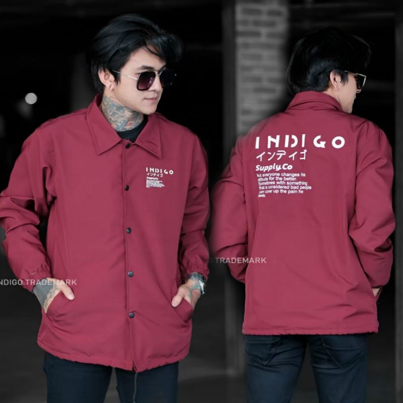 JAKET WINDBREAKER INDIGO KING OF CLOTH - COACH PARASIT JAPAN SIMPLE PRIA WANITA CASUAL SPORTY RIDING - JAKET PARASUT VINTAGE POLOS HIJAU ARMY MAROON HITAM - OUTFIT SIMPEL ELEGAN OUTDOOR-Motif 6