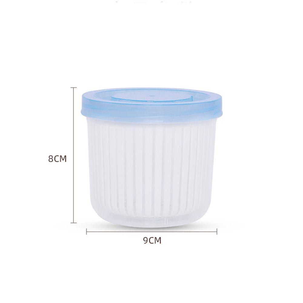 Rebuy Drain Sealed Box Refrigerator Keep Fresh Kotak Penyimpanan Kulkas Plastik Bulat