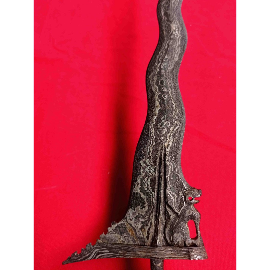 Koleksi Keris Singo Barong Antik Luk 13 Pamor Kulit Semangka