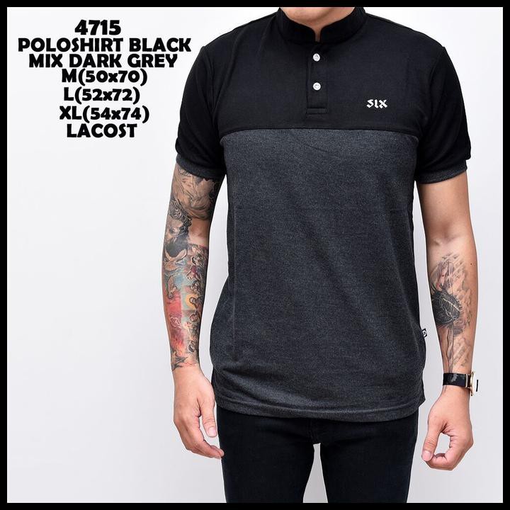 EKSKLUSIF POLO SHIRT PRIA SHANGHAI DARK GREY / KAOS COWOK / POLO BERKERAH 