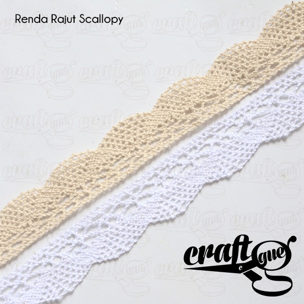 Renda Rajut Scallopy (Meter-an)