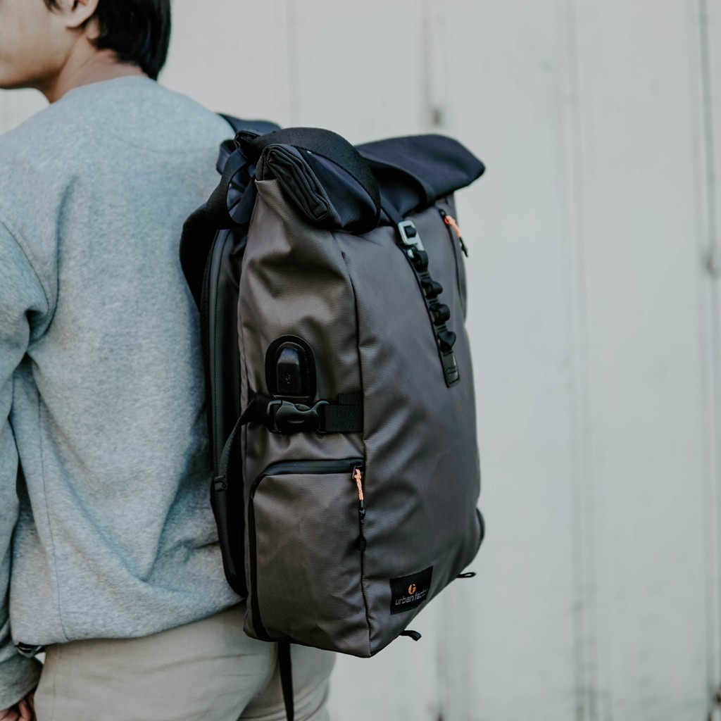 LANSPRESADO GREY |ManNeedMe x URBAN| Tas Ransel Pria Wanita Tas Backpack ORIGINAL