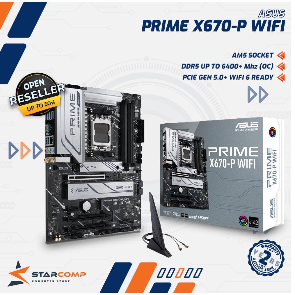 ASUS Prime X670-P Wifi CSM Motherboard AMD AM5 Ryzen 7000 X 670 E