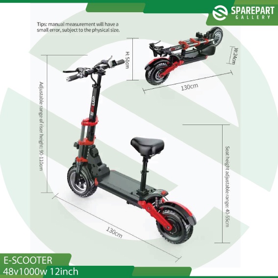 Electric Scooter Sealup Q18 skuter listrik otoped 12inch 48v1000w