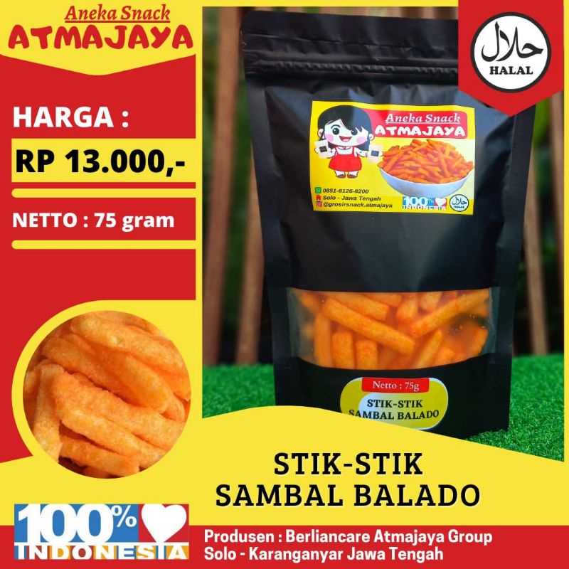 

STIK-STIK RASA SAMBAL BALADO/ANEKA SNACK ATMAJAYA/SNACK MURAH/GROSIR SNACK/SNACK KILOAN