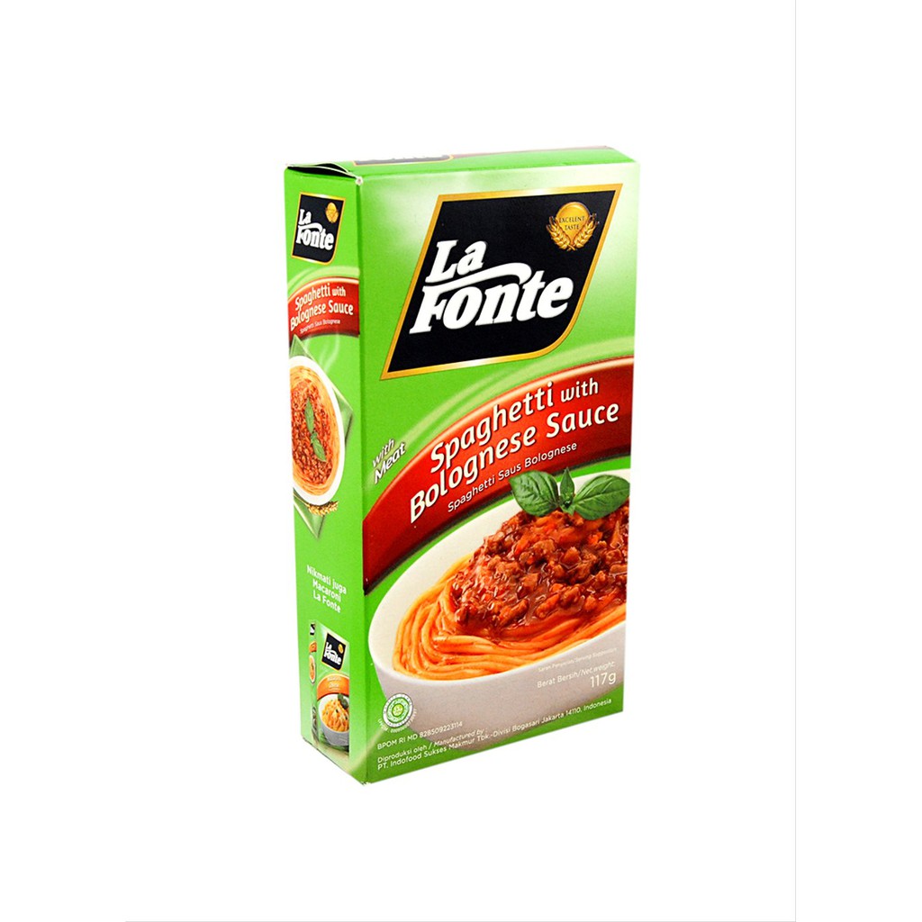 

LA FONTE SPAGHETTI SAUS BOLOGNESE 117GR