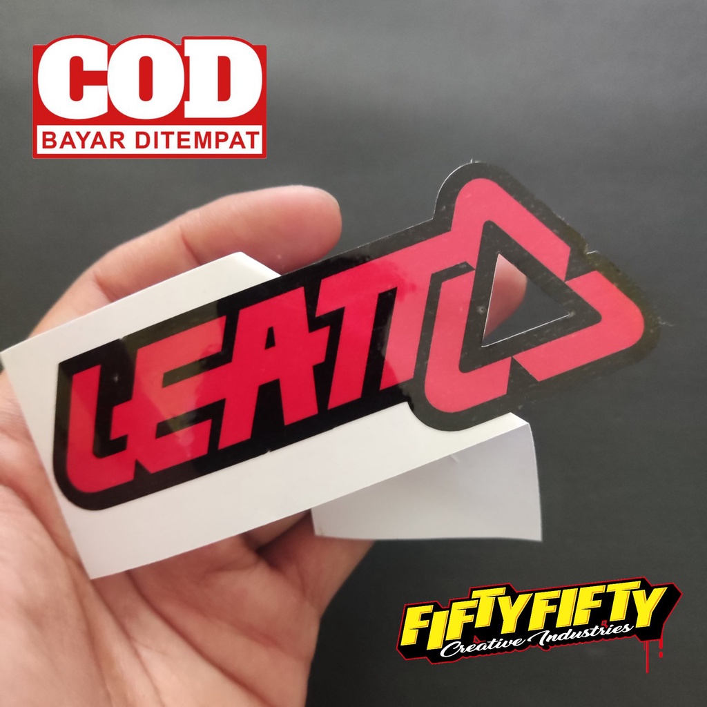 Stiker Print Cut LEAT Stiker Printing Laminasi Glossy Stiker Motor Mobil Helm Sudah Membentuk Pola Desain