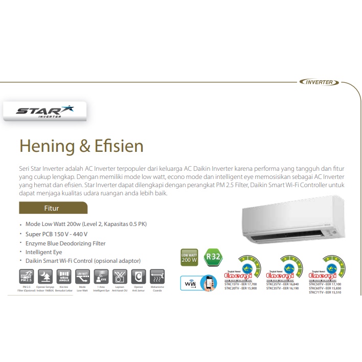 DAIKIN STAR 1,5PK (Inverter)