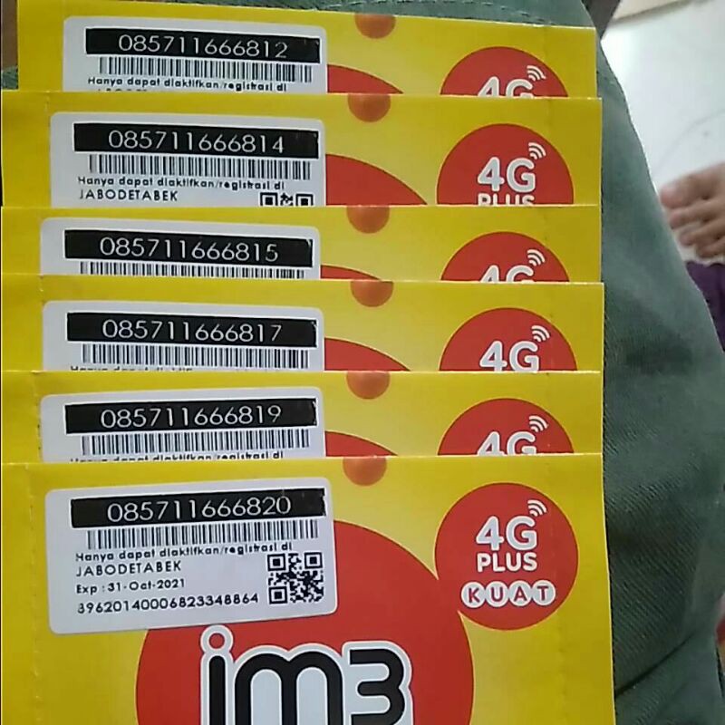 No Cantik Triple Tengah 6 IM3