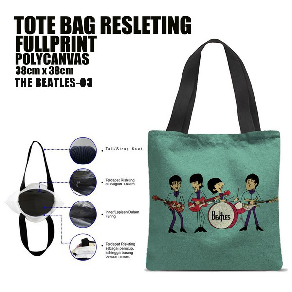 Tas / Tote Bag Polycanvas Full Print Resleting - The Beatles.1