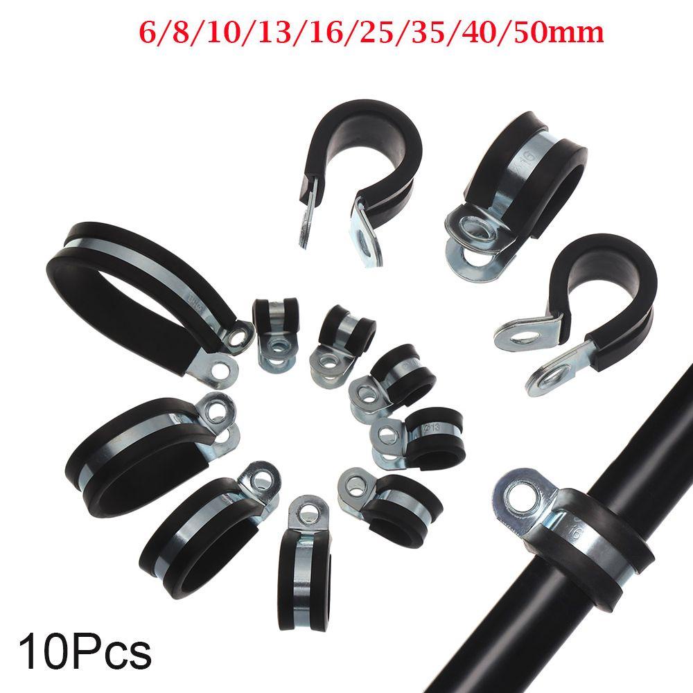 Top 10Pcs Klem Selang Kabel Kualitas Tinggi Fitting Listrik Bermanfaat Pipa Logam Mounting Fix