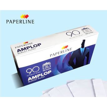 amplop paperline perkotak (isi 100) amplop putih panjang kiky merpati 100 model 90 banker