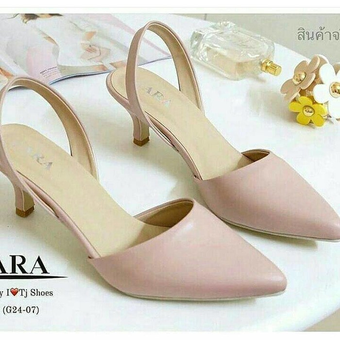 PROMO  HEELS ZARA BASIC REPLIKA SALEM PINK