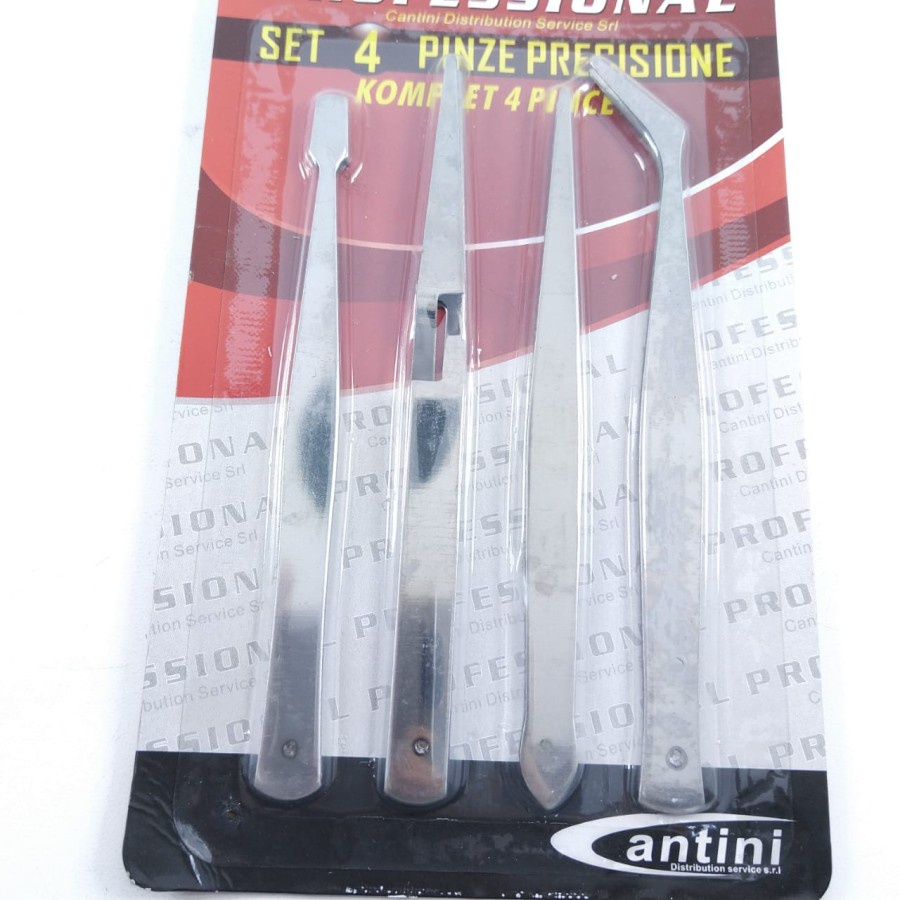 Pinset Set 4in1 Pencapit 4pcs Tweezer 4 in 1 Pingset 4 pcs Antini 66211