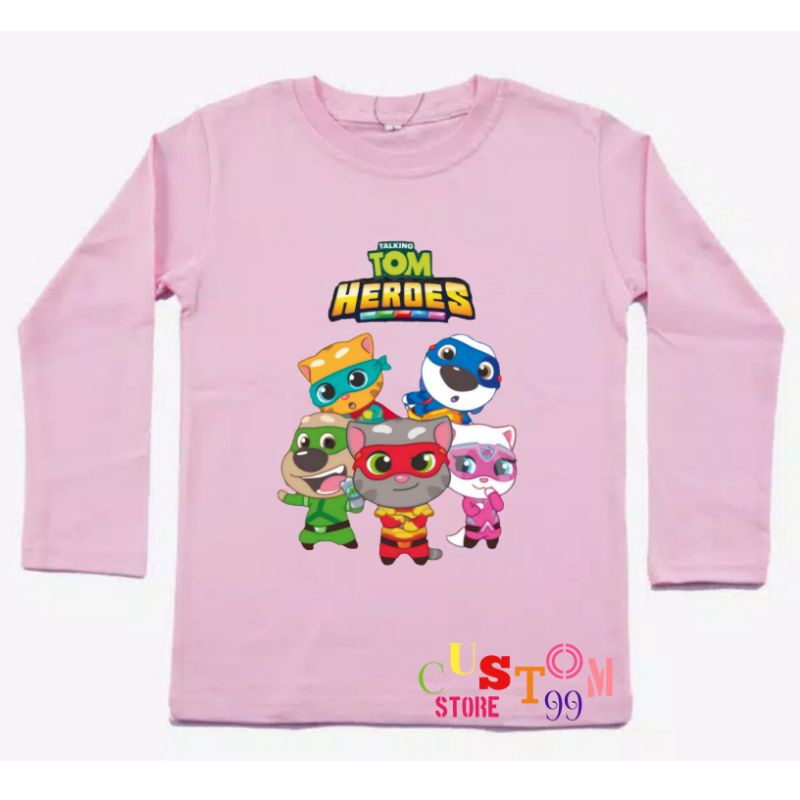 BAJU ANAK KAOS ANAK TALKING TOM HEROES AND FRIENDS LENGAN PANJANG