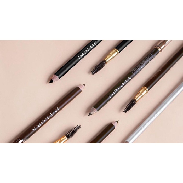 Implora Eye Brow Pencil 2 IN 1 ( PENSIL + SERUTAN + SIKAT ) ORIGINAL BPOM / 2IN1 PENSIL ALIS IMPLORA