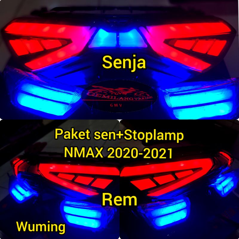 (kakra) Lampu stoplamp belakang plus sein-sen depan variasi yamaha nmax new 2020-2021 original premi