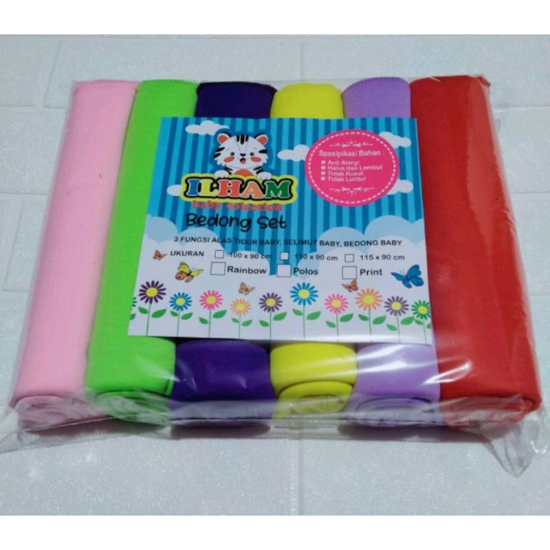 bedong bayi 1 lusin (free sarung tangan 1 pasang)