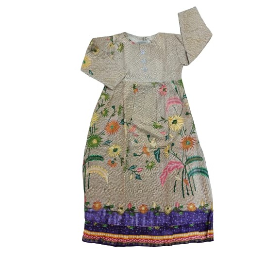 Fashion muslim anak perempuan - dress muslim batik - gamis anak motif batik