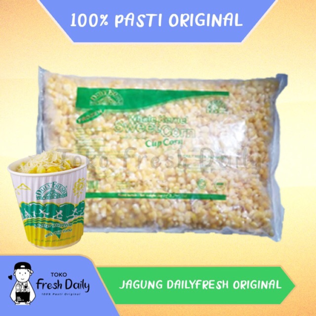 Daily Fresh Jagung Pipil Kemasan Original Cup Corn 2 KG 2000 gram