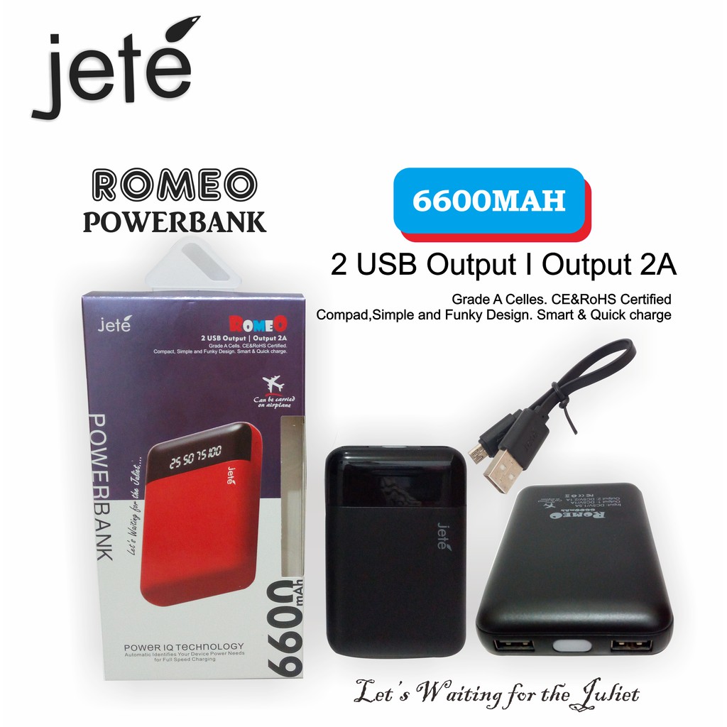 POWER BANK JETE 6000mAh -13000mAh