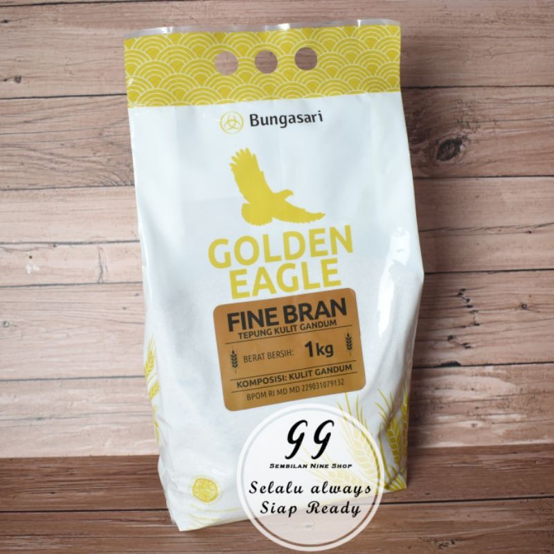 

Bungasari FINE BRAN Golden Eagle Tepung Kulit Ari Gandum Wheat Bran 1 KG