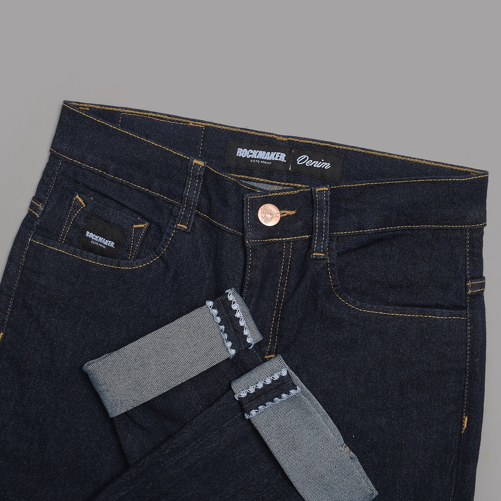 CELANA DENIM SELVEDGE ROCKMAKER DARK INDIGO WHITE