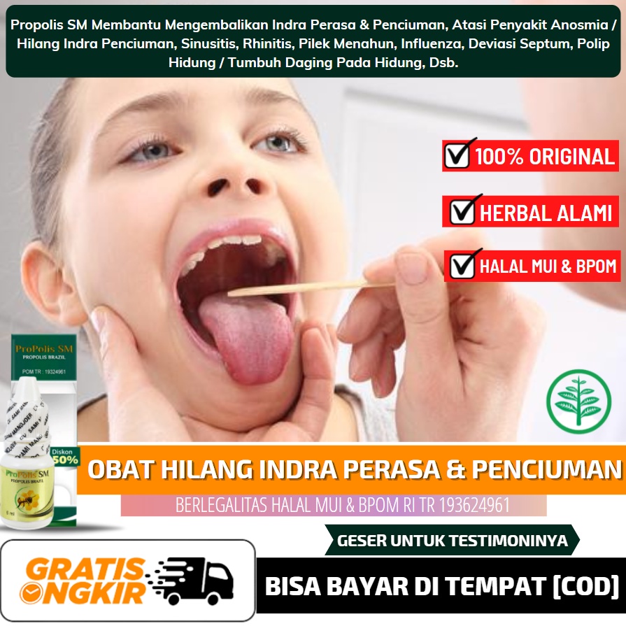 Obat Radang Lidah Putih, Lidah Mati Rasa,Lidah Sakit, Tidak Bisa Merasakan Makanan, Asli Propolis SM