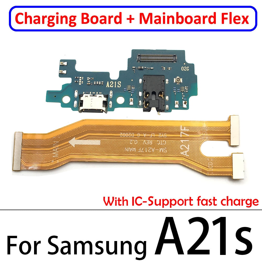 USB Charging Board Port Dock Connector + Main Board Motherboard Flex Cable For Samsung A10S A20S A30S A50s A31 A41 A51 A71 A21s-6