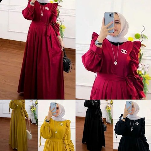 Gamis Wanita Remaja Kekinian Terbaru 2022 Modern Simple