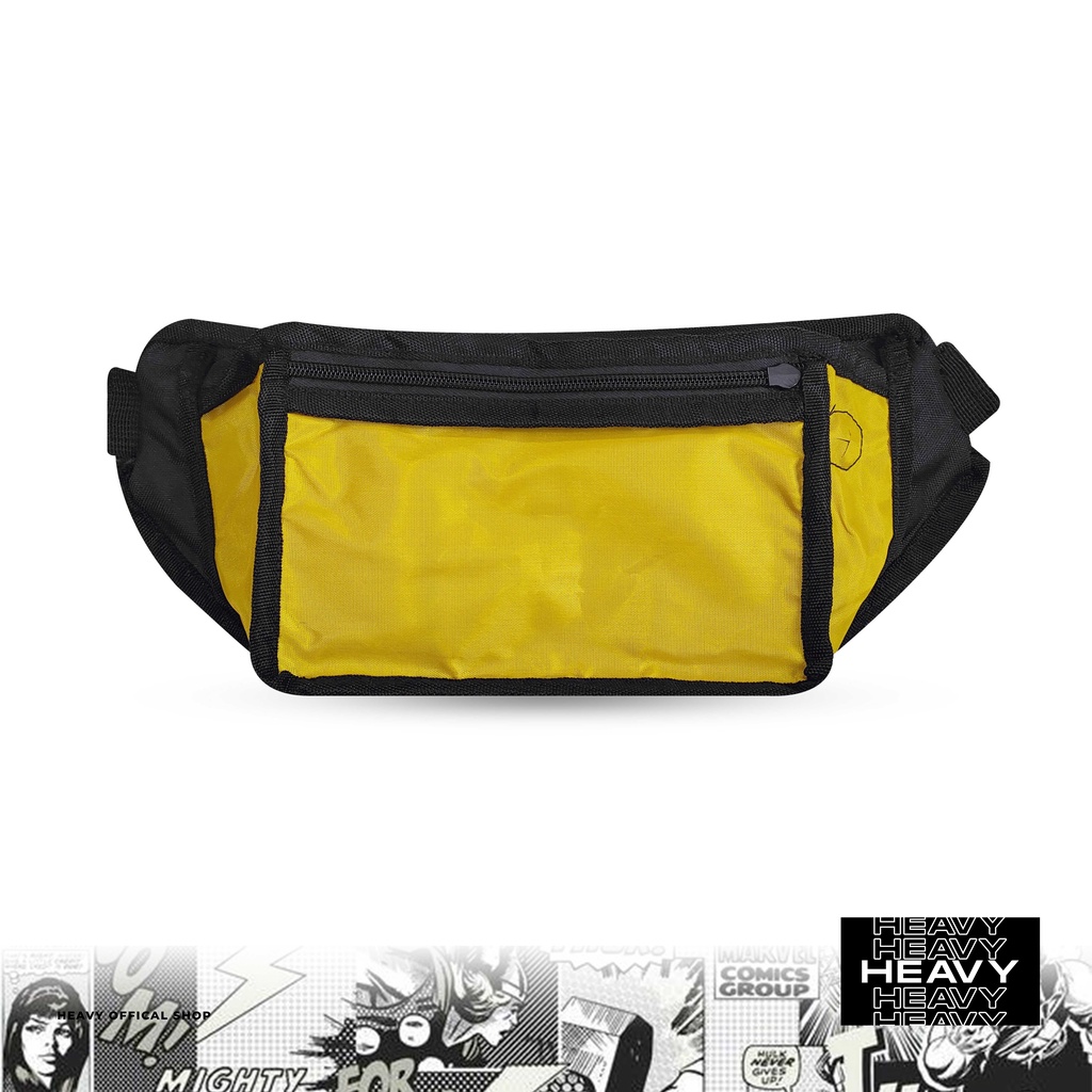 Heavy Official Shop - Tas waistbag heavy tahan air pnck-1038 | Black - tas pinggang pria heavy