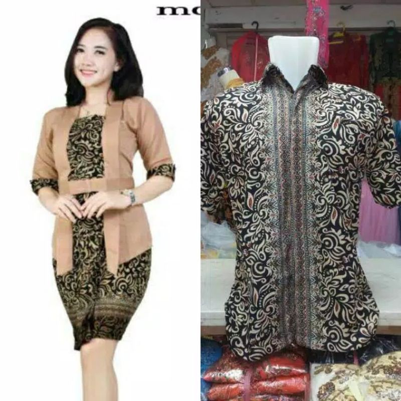 BESST SELER COUPLE BATIK/SETELAN KEBAYA ELNIRA PENDEK/COUPLE MODERN