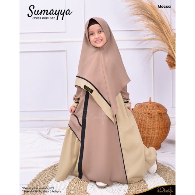 [BERGARANSI] GAMIS ANAK SET KHIMAR SUMAYYA SARIMBIT BY MOUZA INDONESIA