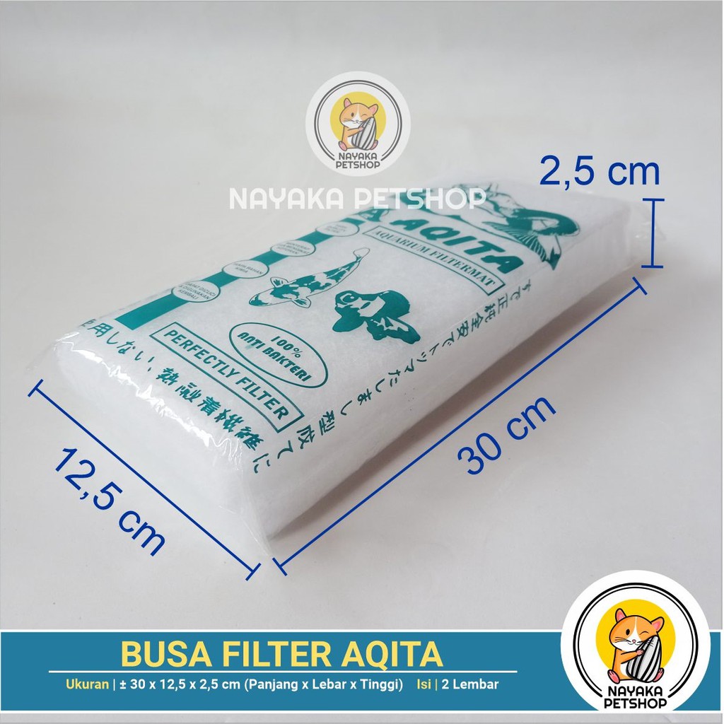 Busa Filter Aquarium Aqita Kapas Saringan Air Alas Filter Aquascape