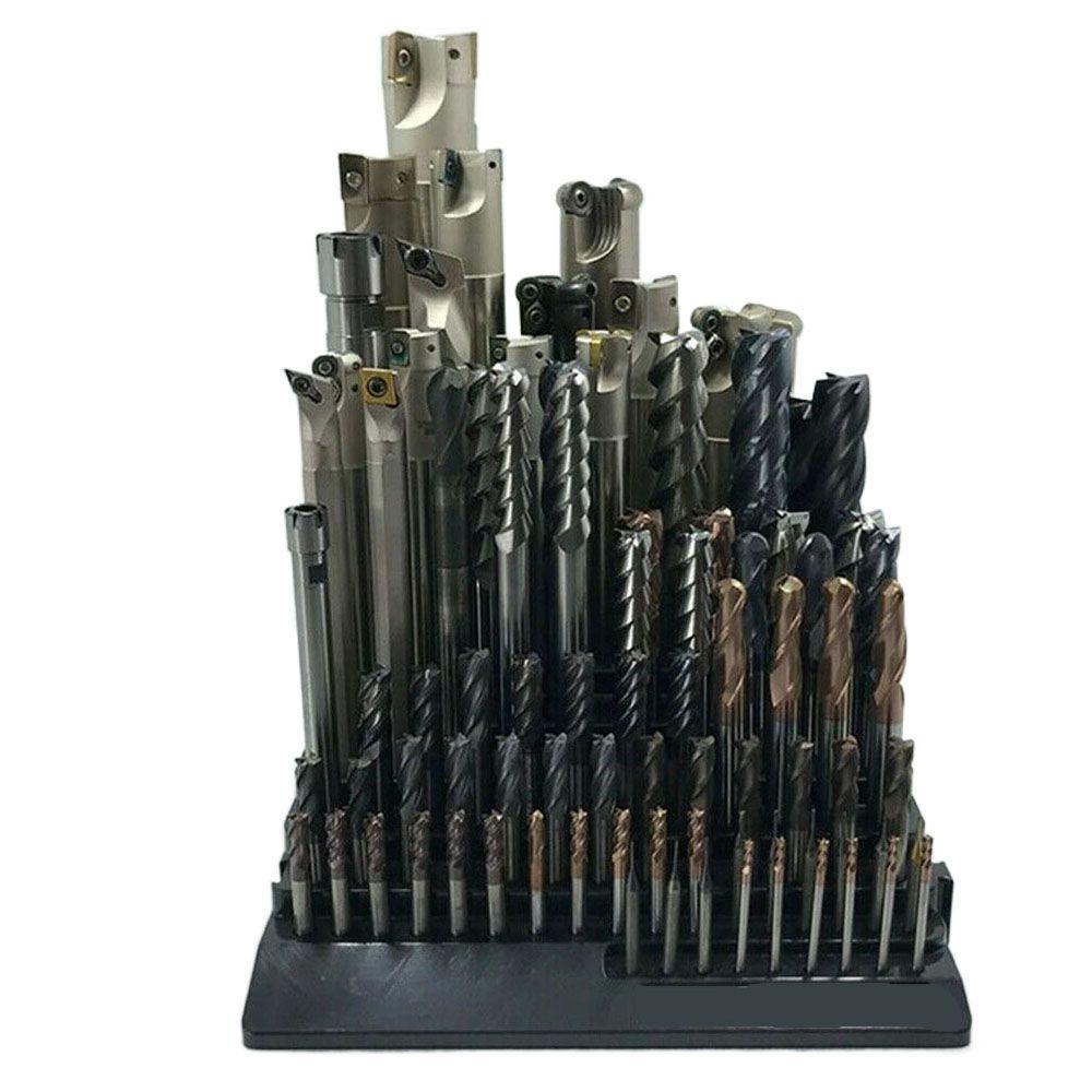 Solighter Drill Organizer Kotak Penyimpanan Hemat Ruang Awet Dilepas Rak Bor Alat Bubut CNC Drill Bit Holder