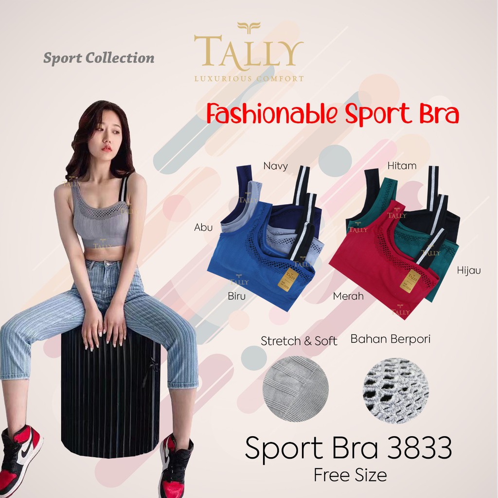 Sport Bra Exclusive - Gym Bra - Yoga Bra Rajut Tally 3833
