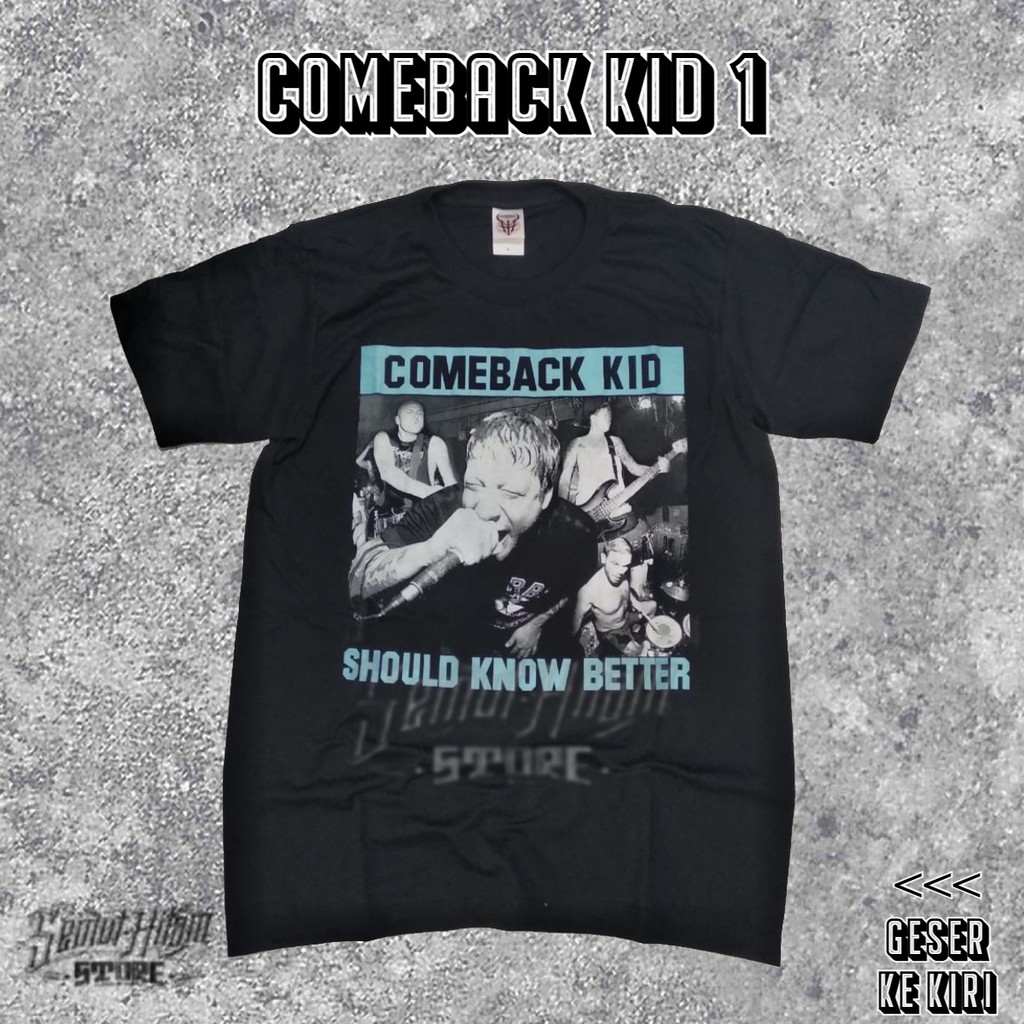 Kaos COMEBACK KID Builtup Band Musik Hardcore Punk Prapatan Rebel Heaven Hell ORIGINAL