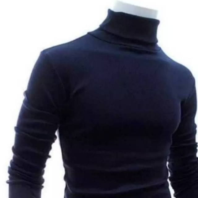 Baju Kaos Turtleneck Turtle Neck Pria Fashion Distro Kerah Tinggi Shopee Indonesia