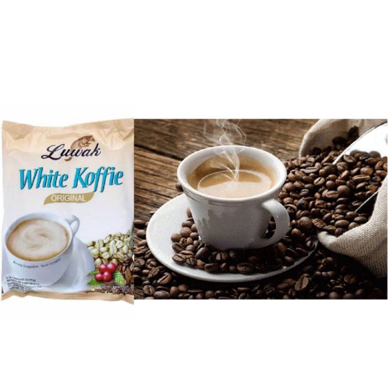 

Luwak white koffie 3in1 original 1 rcg (10 pcs) free 1 pcs