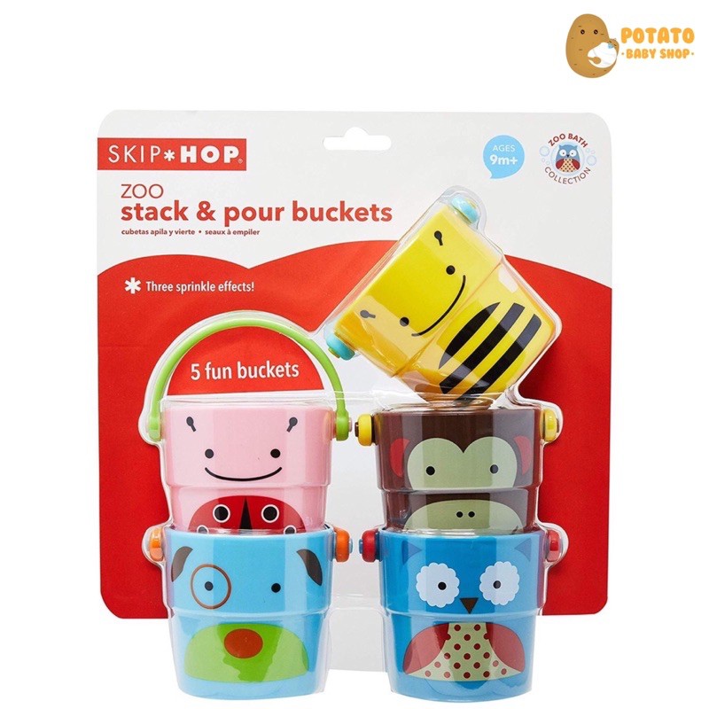 Skip Hop Zoo Stack &amp; Pour Bucket - Mainan Mandi Anak Skiphop