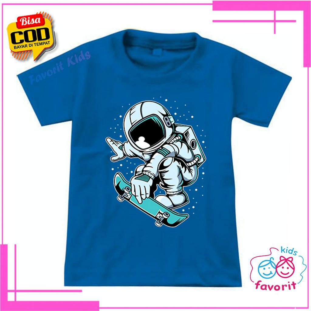 KAOS ANAK COWOK LENGAN PENDEK GAMBAR ASTRONAUT