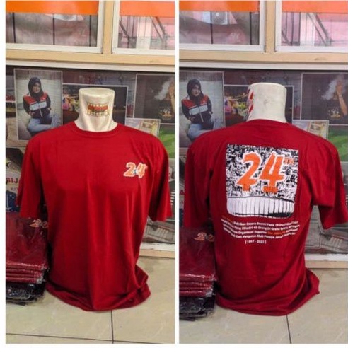 KAOS ANNIVERSARY THE JAKMANIA 24TH ( MAROON & HITAM )
